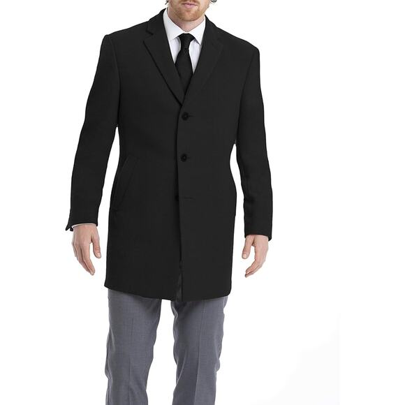 Calvin Klein Prosper Wool-Blend Slim Fit Overcoat Size 44L - Picture 1 of 7
